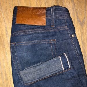 Naked and famous weird guy Belgium linen selvedge